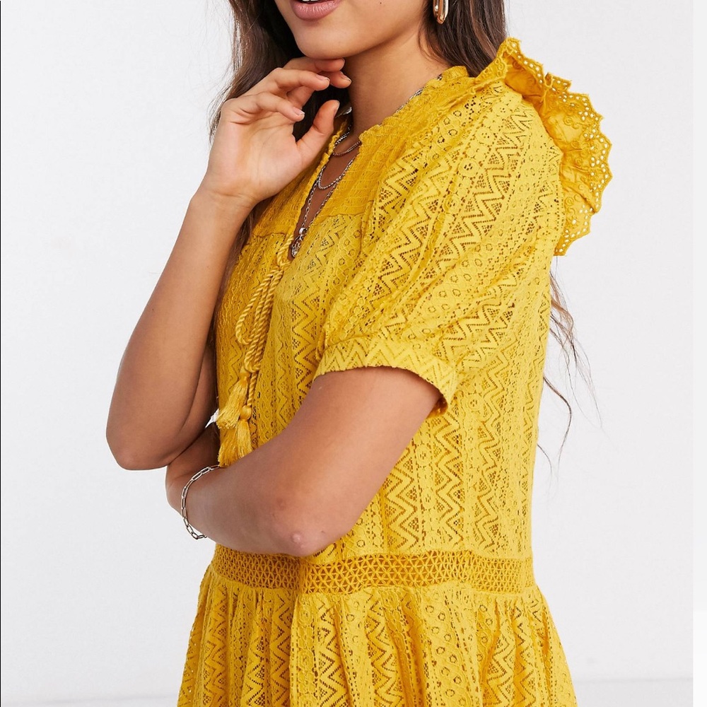 Mango bohemian tiered dress